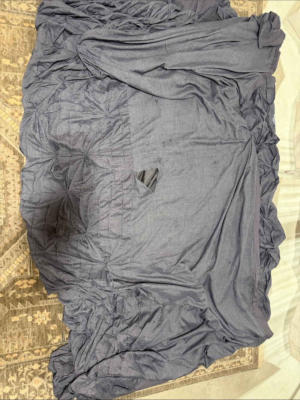Anthology Kendall King Duvet in Indigo - TORN